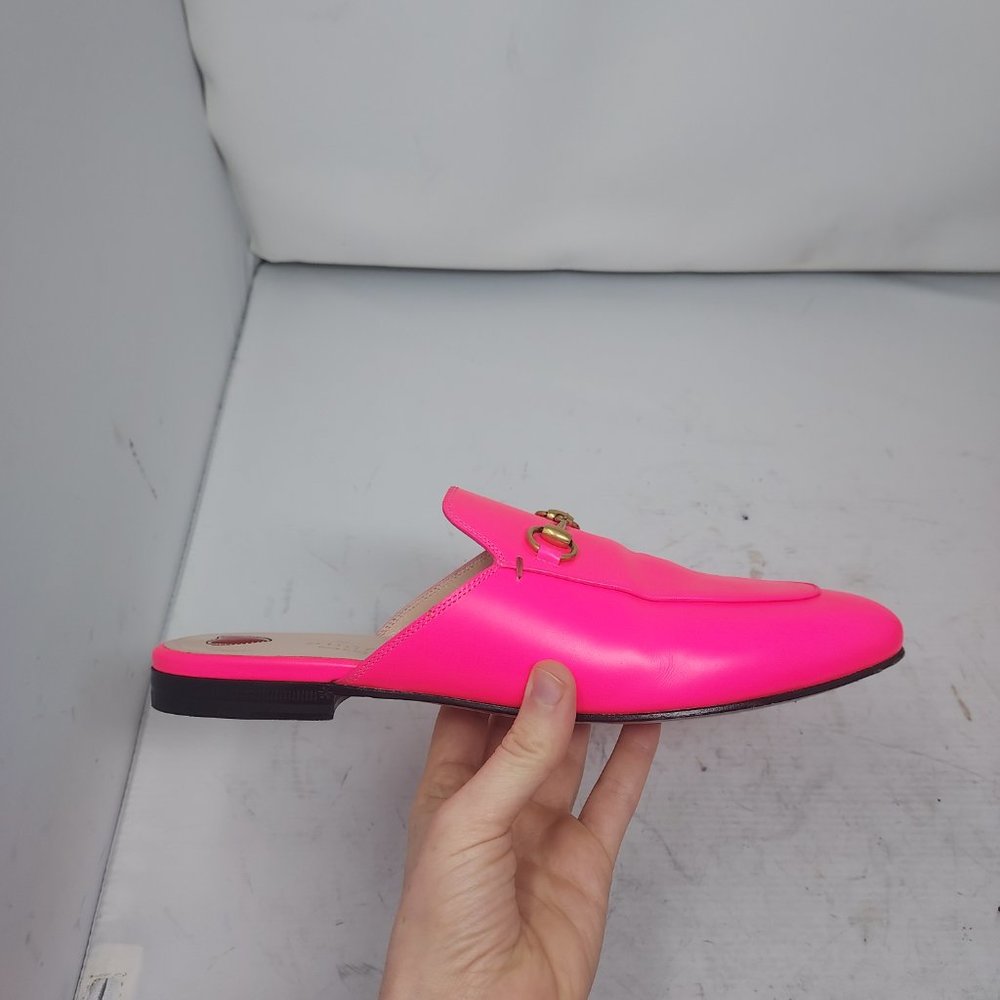 Gucci Hot Pink Horsebit Princetown Slide Mule - Picture 4 of 10
